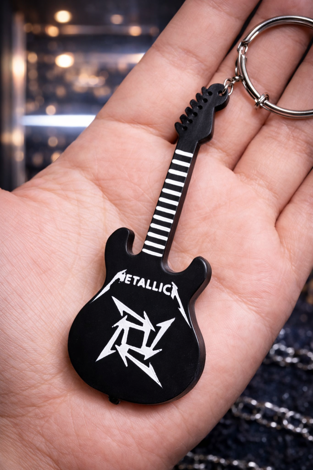 Chaveiro Guitarra Metallica Logo M – Edição Especial PLA | Layer Form